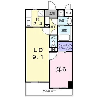スカイシャトレ柚須【7階】の間取り