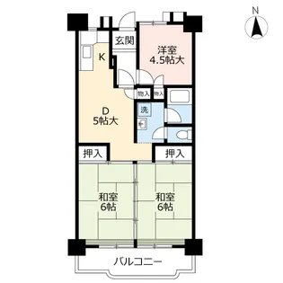 UR紅梅【8階】の間取り