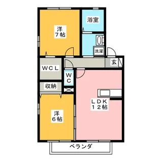 サニーコート C棟【2階】の間取り