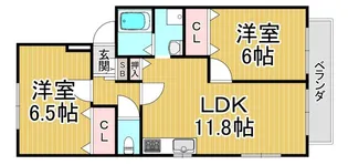 ラピュタ武庫之荘【2階】の間取り