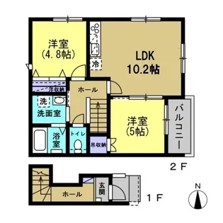 エミューライト【2階】の間取り