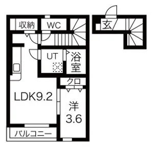 ラビスタアイワヒルズI【2階】の間取り