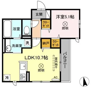 セレーノ【1階】の間取り