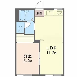 タウンハウス美里A【1階】の間取り