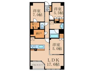 ブランズ伏見桃山【4階】の間取り