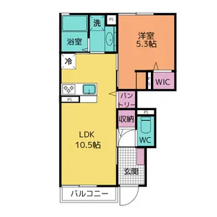 エバーグリーン【1階】の間取り