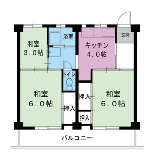 ビレッジハウス下管池3号棟【3階】の間取り