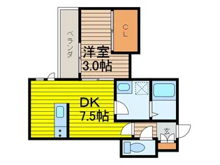 King&Princess 1番館【1階】の間取り