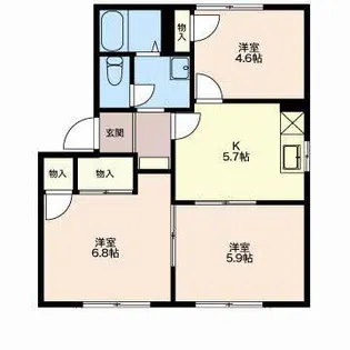 フレグランス今泉 B【1階】の間取り