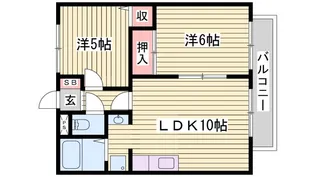 サンライフ新町B【2階】の間取り