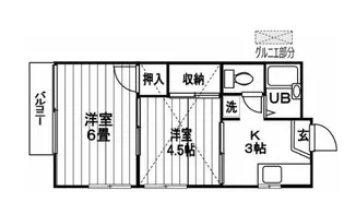 熊谷ハイツ【2階】の間取り