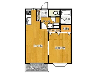 ヴィラ富田B【1階】の間取り