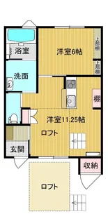 PENTASアパート【1階】の間取り