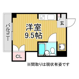 ドミトリー石屋川【4階】の間取り