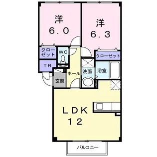 ミニヨン・アンジュI【1階】の間取り