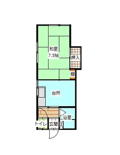 山口スカイパレス【2階】の間取り