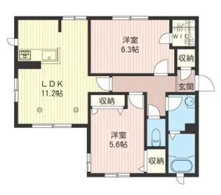 アンソレイユ西蒲田【1階】の間取り