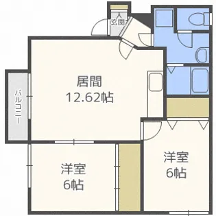 リラコート八軒【1階】の間取り