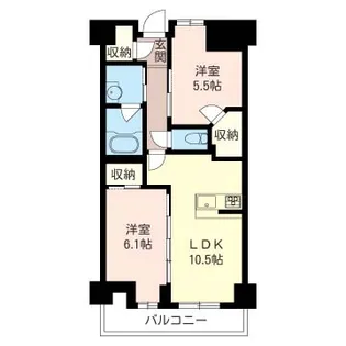 マストライフ古河庭園【2階】の間取り