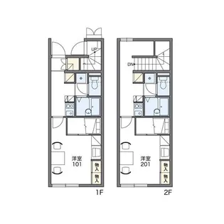 レオパレスアディルフィ【2階】の間取り