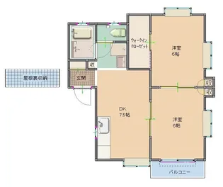 プレスト松山【2階】の間取り