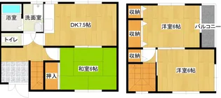 広島県尾道市山波町【一戸建】の間取り