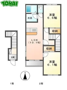 エクシードI【2階】の間取り