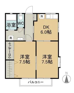 コーポデンエン【1階】の間取り