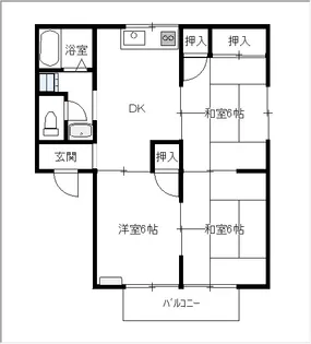 セジュール寿美 D【1階】の間取り