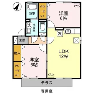 セントラルハイツC【1階】の間取り