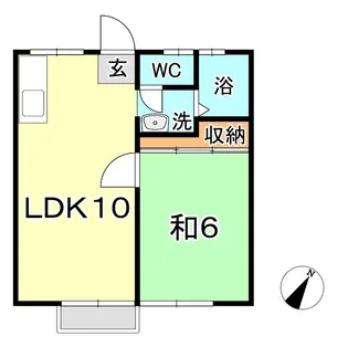 ハイライフ雅【2階】の間取り
