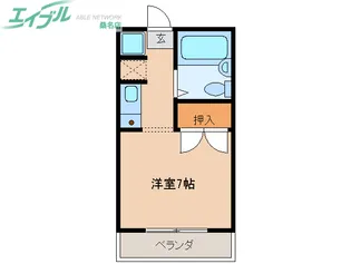 コーポパーシモンIII【2階】の間取り