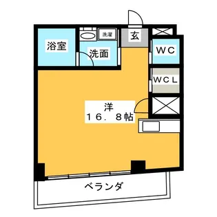 シャトレ北山【6階】の間取り