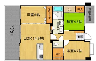 福岡県久留米市東櫛原町【マンション】の間取り