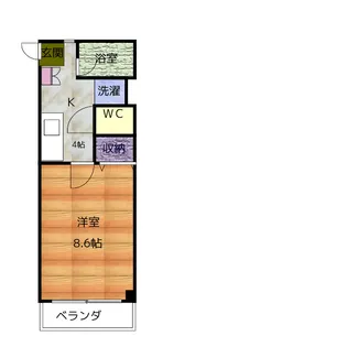 ブロア中村【4階】の間取り