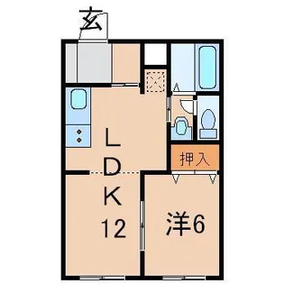 メゾン・グランシェ【1階】の間取り