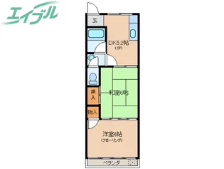 エスティ幸【2階】の間取り