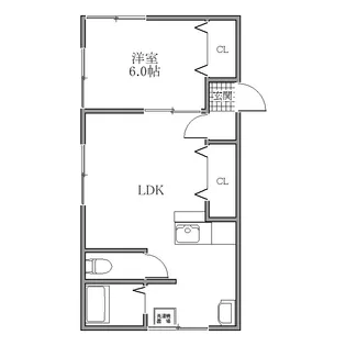 コーポ長岡A【2階】の間取り