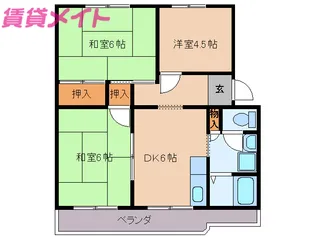 ベルメゾンIII【1階】の間取り