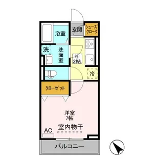 新潟県新潟市西区松美台【アパート】の間取り