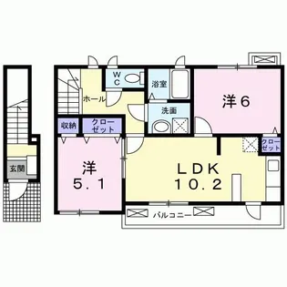 Calm Promenado【2階】の間取り