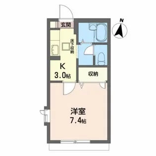 ボヌール・富B【1階】の間取り