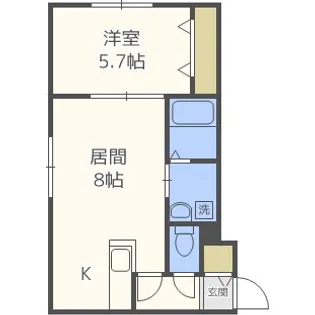 アクアトピア福住【1階】の間取り