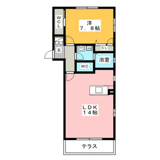 粟田木ヒルズ【1階】の間取り
