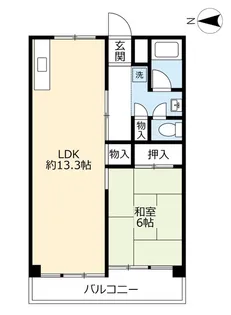 UR尾上【2階】の間取り