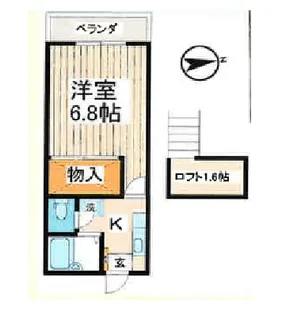 プレーンハイツ宮町【1階】の間取り