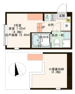 ハーモニーテラス足立五反野【1階】の間取り