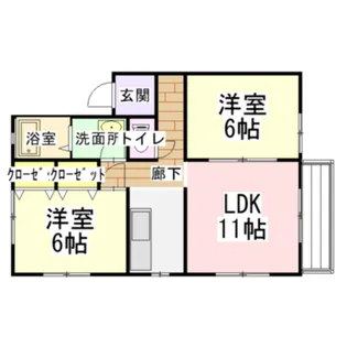 メープルコートつくば【2階】の間取り