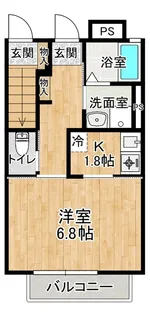 インレット荒川沖2B【1階】の間取り