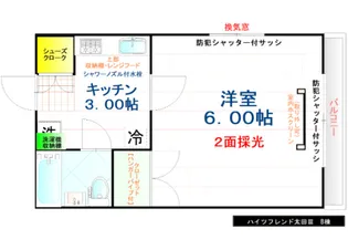 ハイツフレンド太田IIIB【2階】の間取り